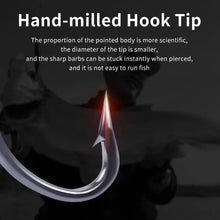 Load image into Gallery viewer, Kingdom 8pack Treble Hooks Sharp Durable Barbed High Carbon Steel