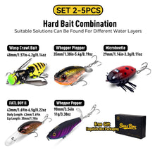 Load image into Gallery viewer, Kingdom Fishing Lure Kit 5/62/132pcs Soft Lure Jighead Artificial Bait Crank Hook Set for Trout Pike Bass Multi-Lure Fishing Gear