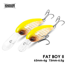 Load image into Gallery viewer, Kingdom Floating Crankbait Wobblers Minnow Jerkbait 6g/6.5g Artificial Hardbait Swimbait For Bass Perch Pike Fishing Lures