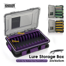 Load image into Gallery viewer, Kingdom Lure Storage Box Waterproof DIY Design Anti Corrosion Impact Resistance Multi-box Connect Suitable For VIB Minnow Pencil
