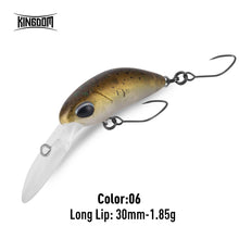 Load image into Gallery viewer, Mini Minnow Fishing Lure 1.7g 1.85g Unique Lip Design Single Hooks
