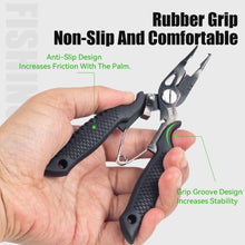 Load image into Gallery viewer, Fishing Pliers Hook Remover Multifunctional Plier Steel Knot Scissors
