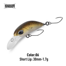 Load image into Gallery viewer, Mini Minnow Fishing Lure 1.7g 1.85g Unique Lip Design Single Hooks
