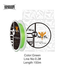 Load image into Gallery viewer, Kingdom Micro Fly THINNER Fishing Lines 150m 4 Strands Braided PE Japan Monofilament Set Leader Line For Carp Fishing Wire
