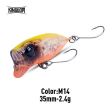 Load image into Gallery viewer, Kingdom Micro Floating Minnow Fishing Lures Topwater Hard Bait 2.4g 35mm Z-Action High Quality Popper Single Hook
