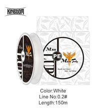 Load image into Gallery viewer, Kingdom Micro Fly THINNER Fishing Lines 150m 4 Strands Braided PE Japan Monofilament Set Leader Line For Carp Fishing Wire

