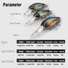 Load image into Gallery viewer, Crankbaits 6g 6.5g 10.5g Floating Minnow Crank
