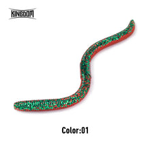 Load image into Gallery viewer, Kingdom Slow Sinking Soft Bait Fishing Lure 1.8g 2.8g 96mm 120mm Artificial Sea Worms Earthworm Swimbait Fishing Soft Lures
