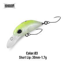 Load image into Gallery viewer, Mini Minnow Fishing Lure 1.7g 1.85g Unique Lip Design Single Hooks
