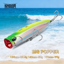 Load image into Gallery viewer, Popper Fishing Lure 37.5g 58g 79g Topwater
