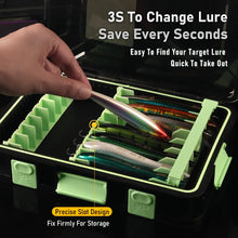 Load image into Gallery viewer, Kingdom Lure Storage Box Waterproof DIY Design Anti Corrosion Impact Resistance Multi-box Connect Suitable For VIB Minnow Pencil
