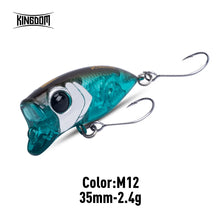 Load image into Gallery viewer, Kingdom Micro Floating Minnow Fishing Lures Topwater Hard Bait 2.4g 35mm Z-Action High Quality Popper Single Hook

