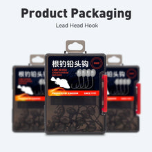 Load image into Gallery viewer, 15pc Lead Head Hook Fishing Hooks 1.5g 2.5g 3.5g 4.5g 6.5g
