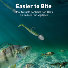 Load image into Gallery viewer, 15pc Lead Head Hook Fishing Hooks 1.5g 2.5g 3.5g 4.5g 6.5g
