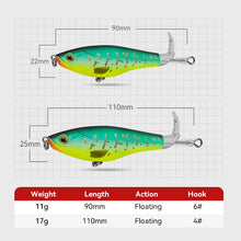 Load image into Gallery viewer, Topwater Propeller Pencil Bait 90mm 11g 110mm 17g
