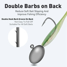 Load image into Gallery viewer, 15pc Lead Head Hook Fishing Hooks 1.5g 2.5g 3.5g 4.5g 6.5g
