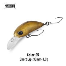 Load image into Gallery viewer, Mini Minnow Fishing Lure 1.7g 1.85g Unique Lip Design Single Hooks
